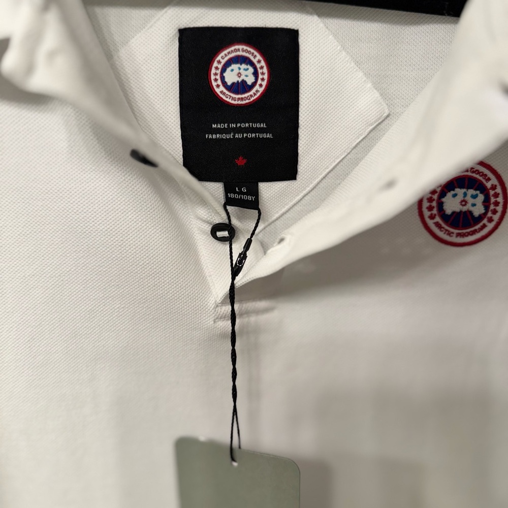 Men’s Canada Goose Beckley Polo in White - Picture 4 of 4